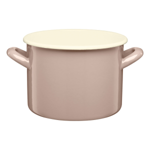 Garnek emaliowany gładki GORDON 18cm jasny róż